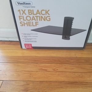 Black floating shelf